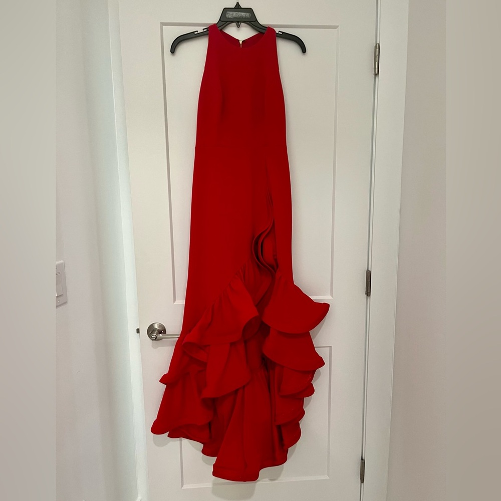 Betsy & Adam Red High-Low Dress